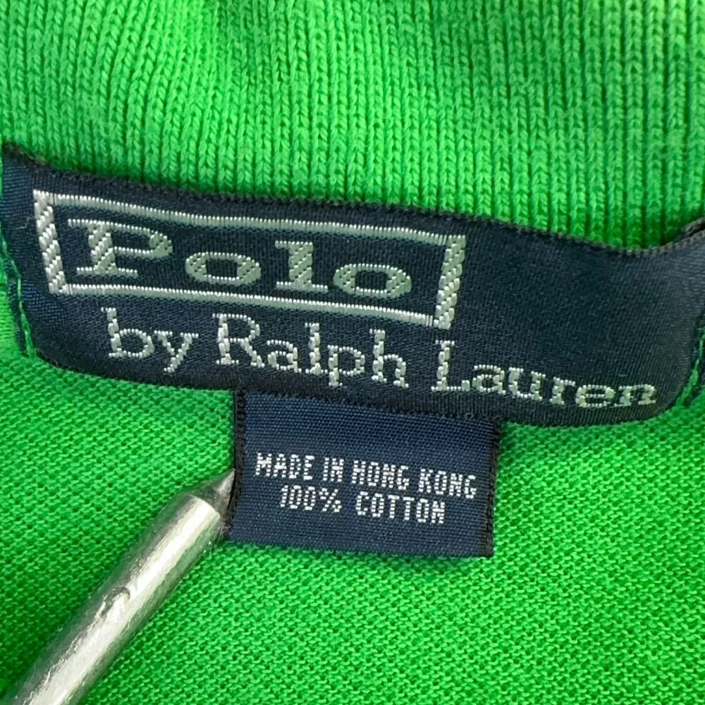 Polo Ralph Lauren Pique‎ Short Sleeve Polo Men's Size XL Green Purple Pony Joker